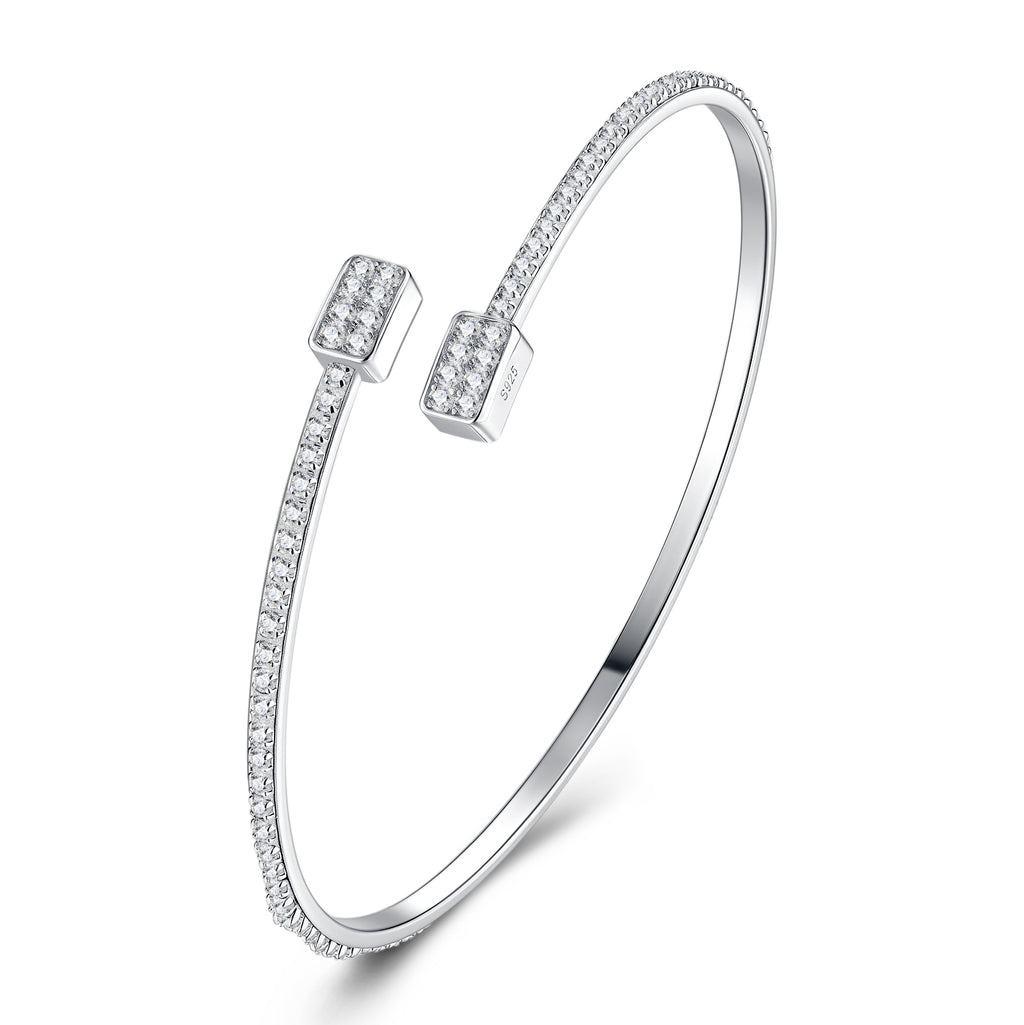 Bracelet Open Bangle Pavé Moissanite VVS – S925