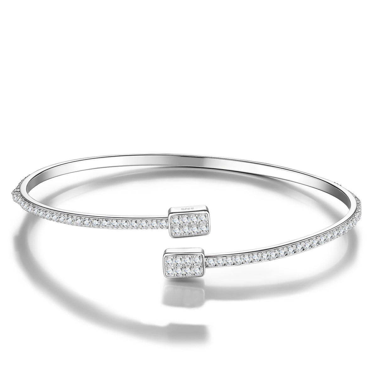 Bracelet Open Bangle Pavé Moissanite VVS – S925