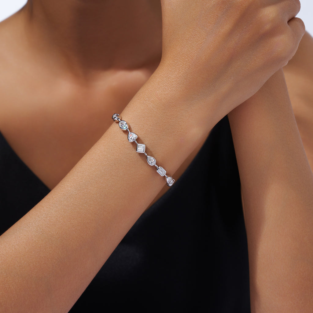 Bracelet Mixed Shape Moissanite VVS – S925