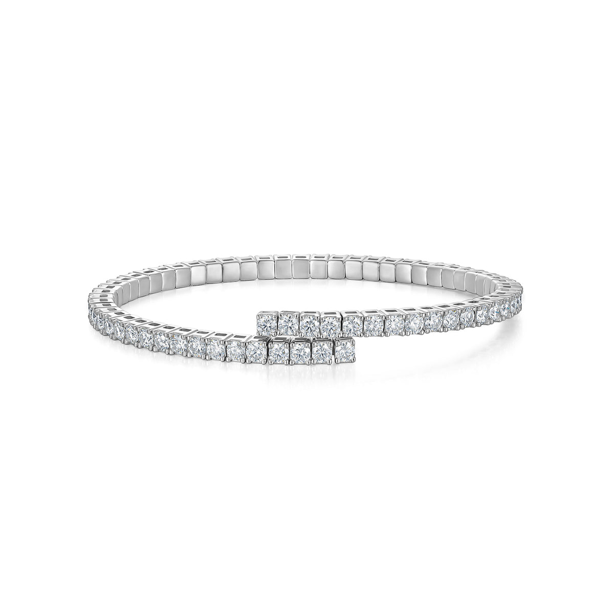 Bracelet Open Tennis Bangle Moissanite VVS – S925
