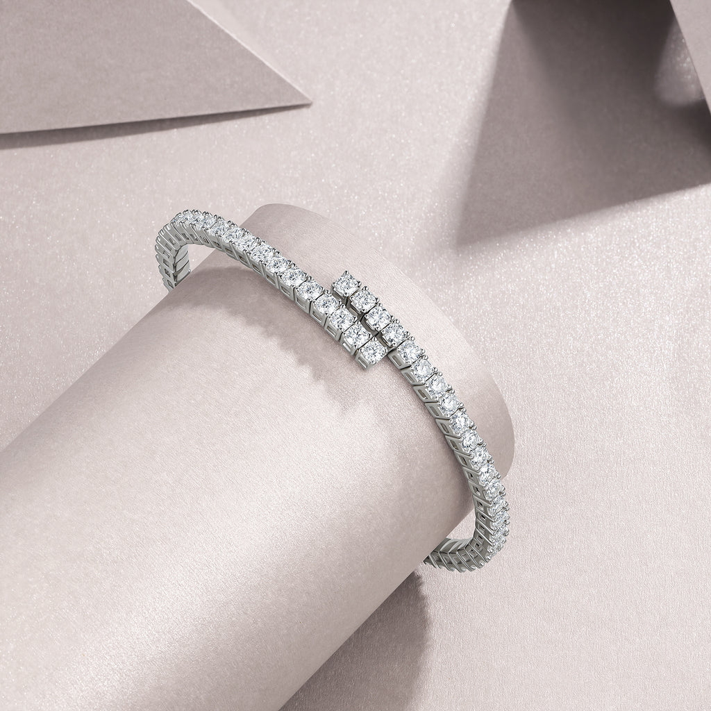 Bracelet Open Tennis Bangle Moissanite VVS – S925