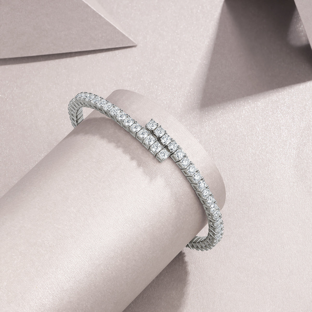Bracelet Open Tennis Bangle Moissanite VVS – S925
