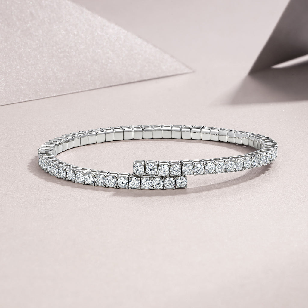 Bracelet Open Tennis Bangle Moissanite VVS – S925