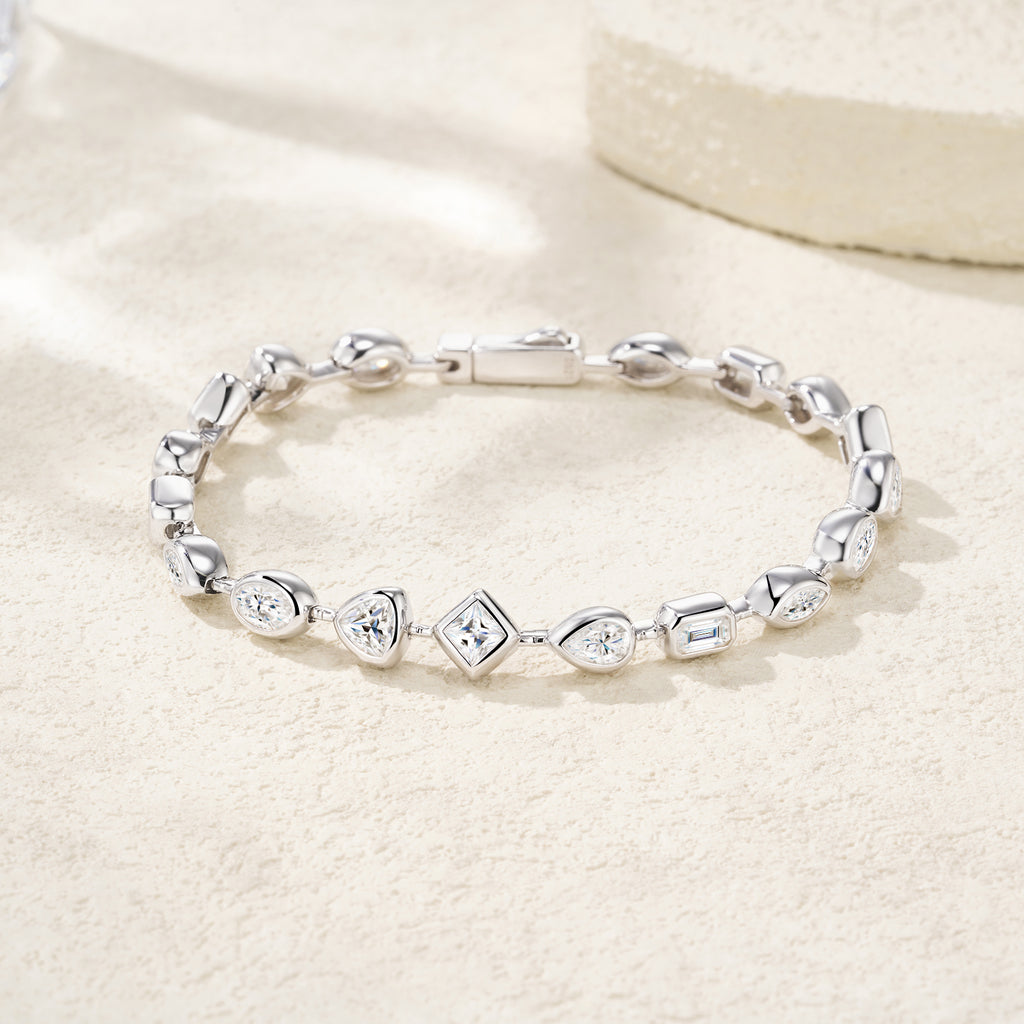 Bracelet Mixed Shape Moissanite VVS – S925