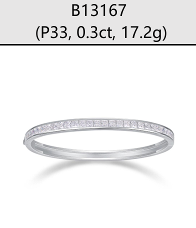 Bracelet Bangle Pavé Moissanite VVS – S925