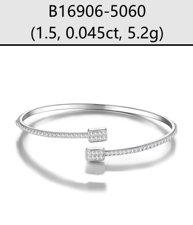 Bracelet Open Bangle Pavé Moissanite VVS – S925