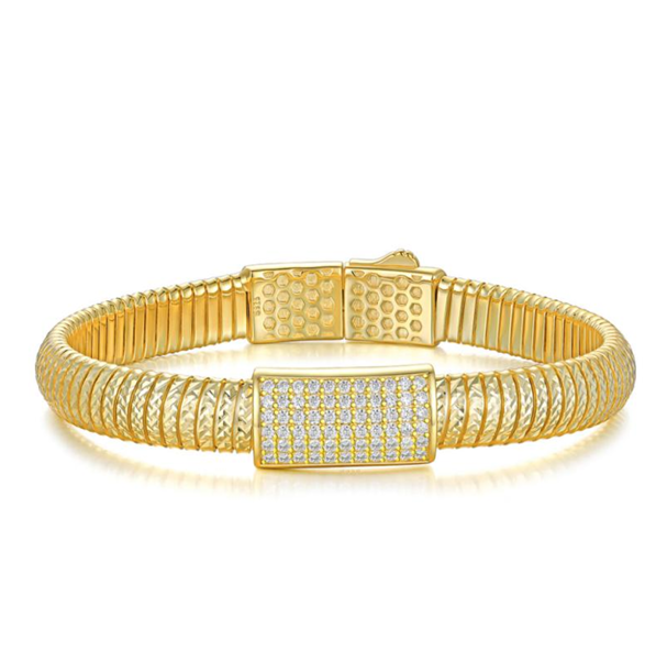 Rectangular Iced Flex Bracelet Moissanite VVS – S925