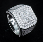 Bague Carré Pavé Moissanite VVS – S925