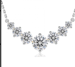 Collier Cascade Moissanite VVS – S925