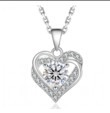 Pendentif Cœur Signature Moissanite VVS – S925