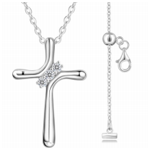 Collier Croix Moderne Moissanite VVS – S925