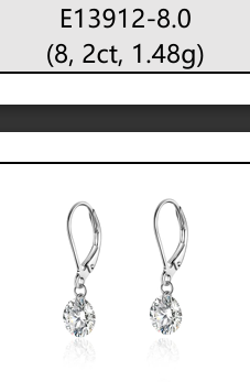 Huggies Drop Solitaire Classique Moissanite VVS – S925