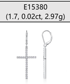 Huggies Croix Pavée Drop Moissanite VVS – S925