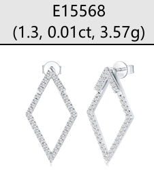 Drop Open Diamond Moissanite VVS – S925
