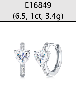 Huggies Cœur Solitaire Moissanite VVS – S925