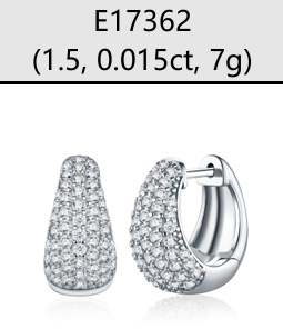 Huggies Goutte Bombées Pavées Moissanite VVS – S925