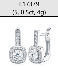 Huggies Carrées Halo Moissanite VVS – S925