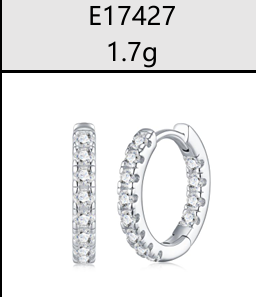 Huggies Mini Pavées Ligne Brillante Moissanite VVS – S925