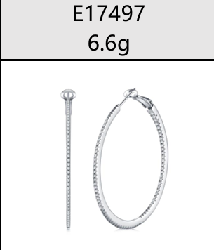 Hoops Ovales Pavées Moissanite VVS – S925