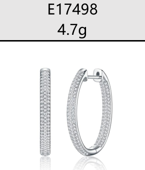 Hoops Ovales Pavées Intégrales Moissanite VVS – S925