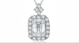 Pendentif Émeraude Halo Moissanite VVS –S925