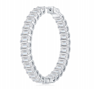 Créoles Tennis Baguette Moissanite VVS – S925