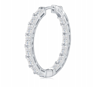 Créoles Tennis Griffes Moissanite VVS – S925