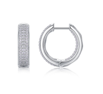 Huggies Pavées Intégrales Moissanite VVS – S925