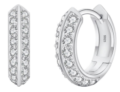 Huggies Double Ligne Pavées Moissanite VVS – S925