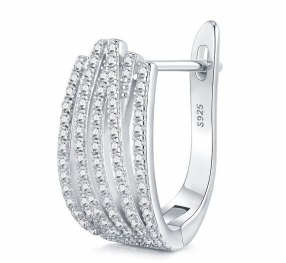 Huggies Multi-Lignes Pavées Moissanite VVS – S925