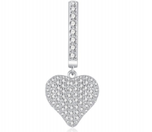 Huggies Cœur Pavé Moissanite VVS – S925