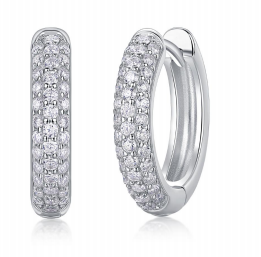 Huggies Bombées Pavées Moissanite VVS – S925