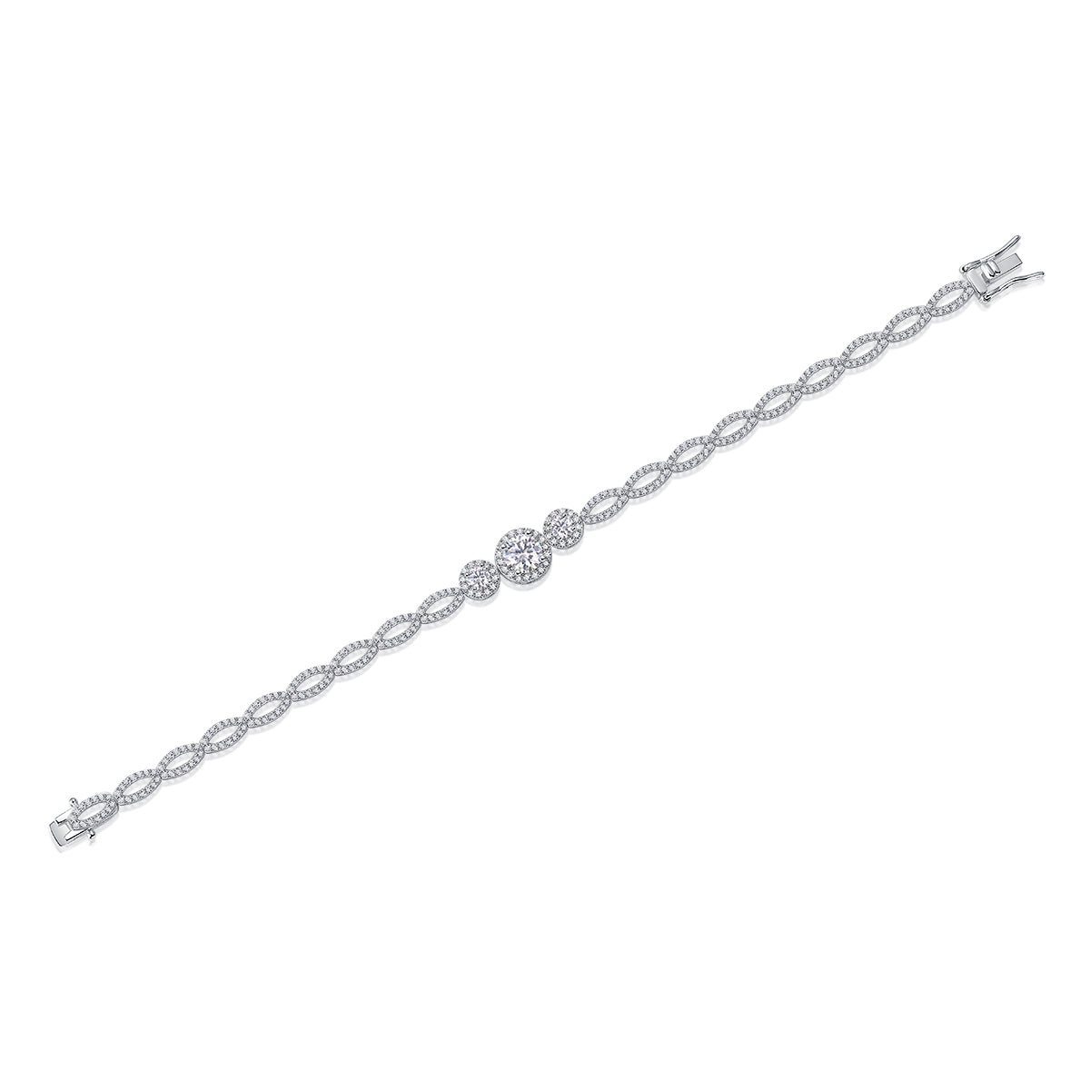 Bracelet Infinity Halo Moissanite VVS – S925