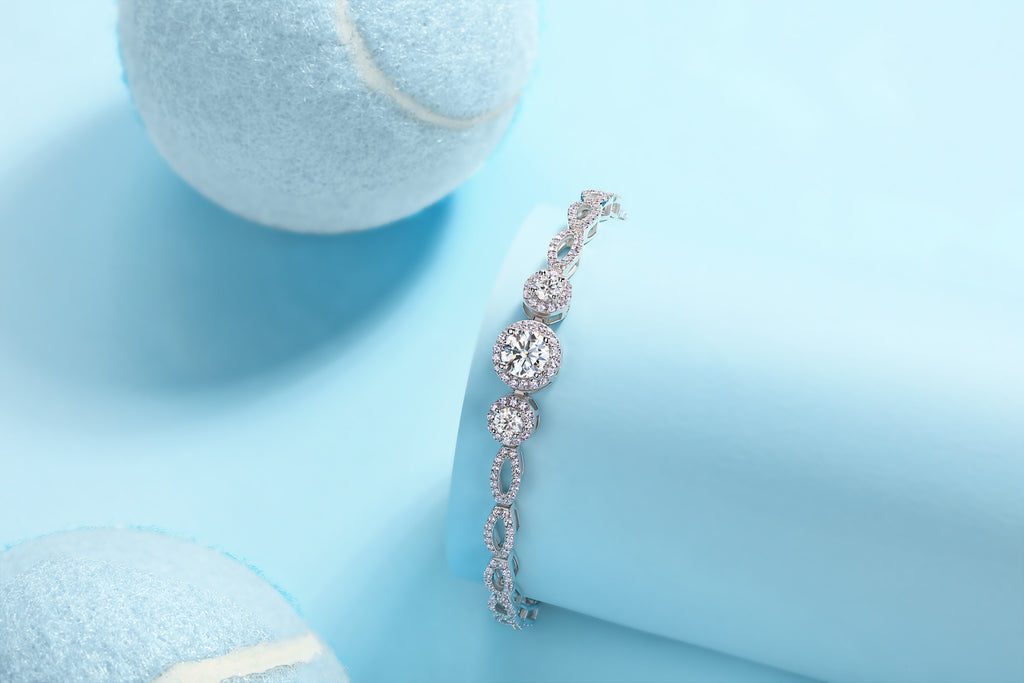 Bracelet Infinity Halo Moissanite VVS – S925
