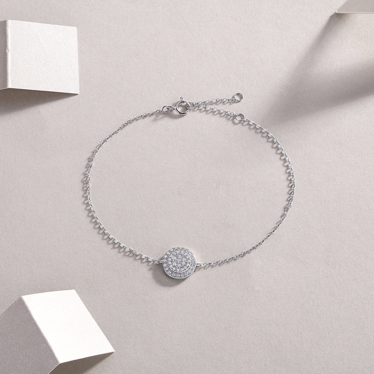 Bracelet Round Pavé Moissanite VVS – S925