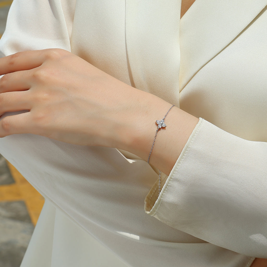 Bracelet Floral Moissanite VVS – S925
