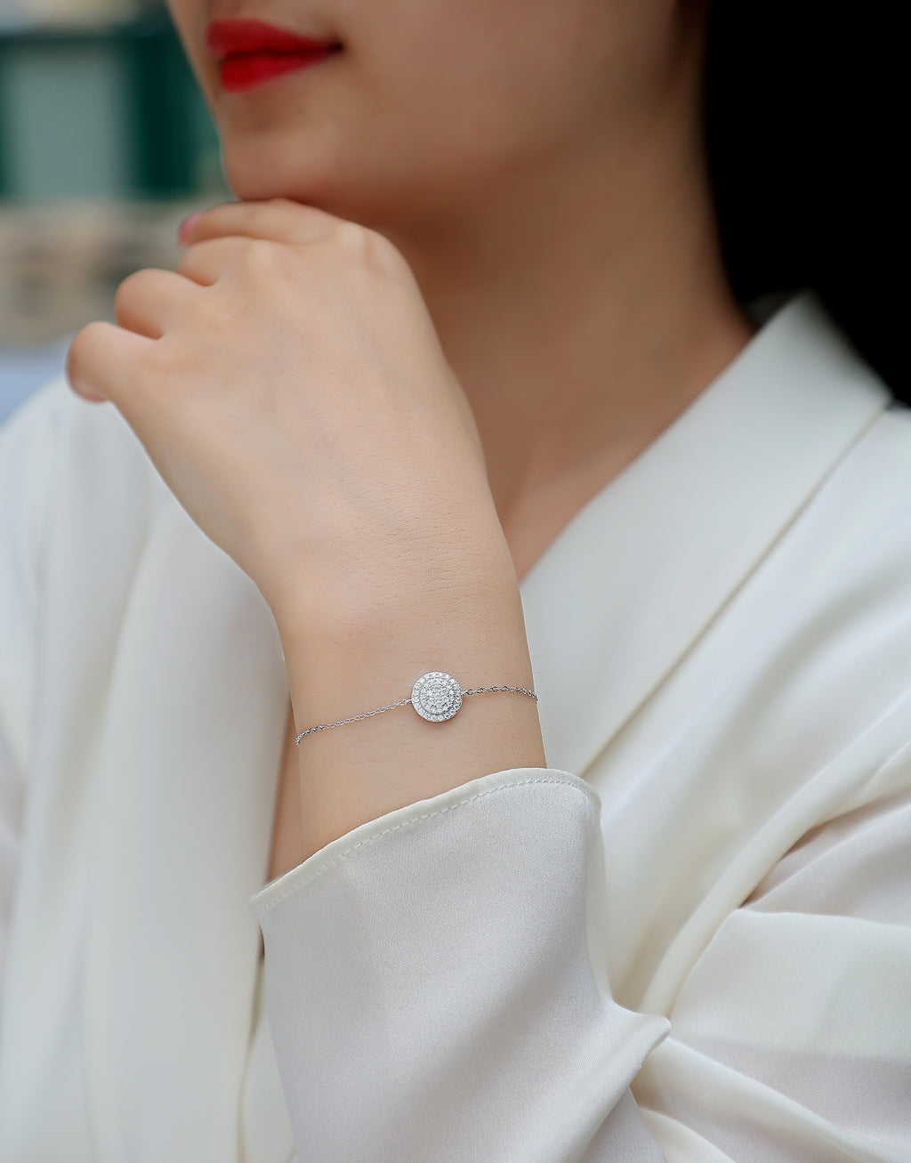 Bracelet Round Pavé Moissanite VVS – S925
