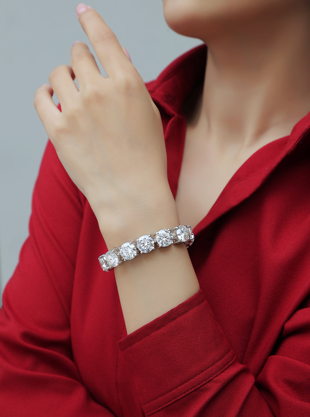 Bracelet Tennis Round Moissanite VVS – S925