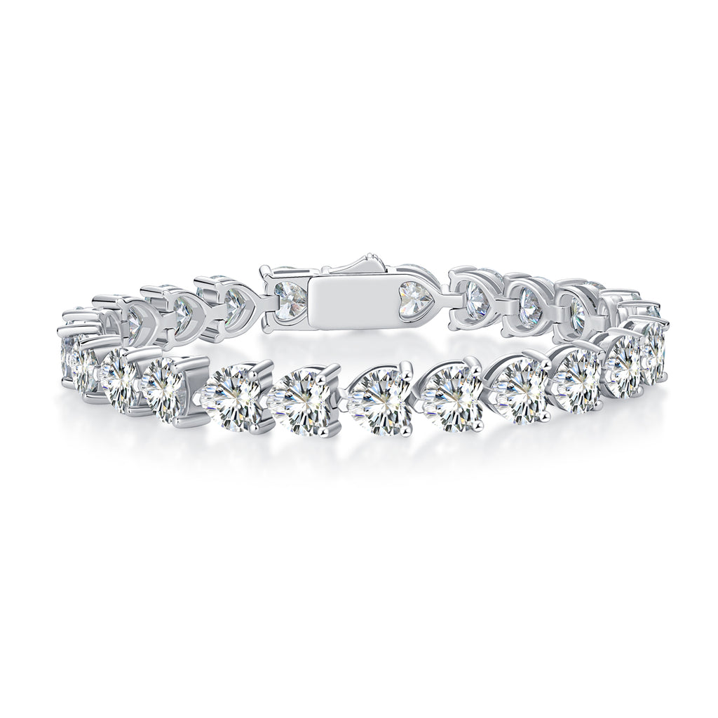 Bracelet Tennis Heart Moissanite VVS – S925