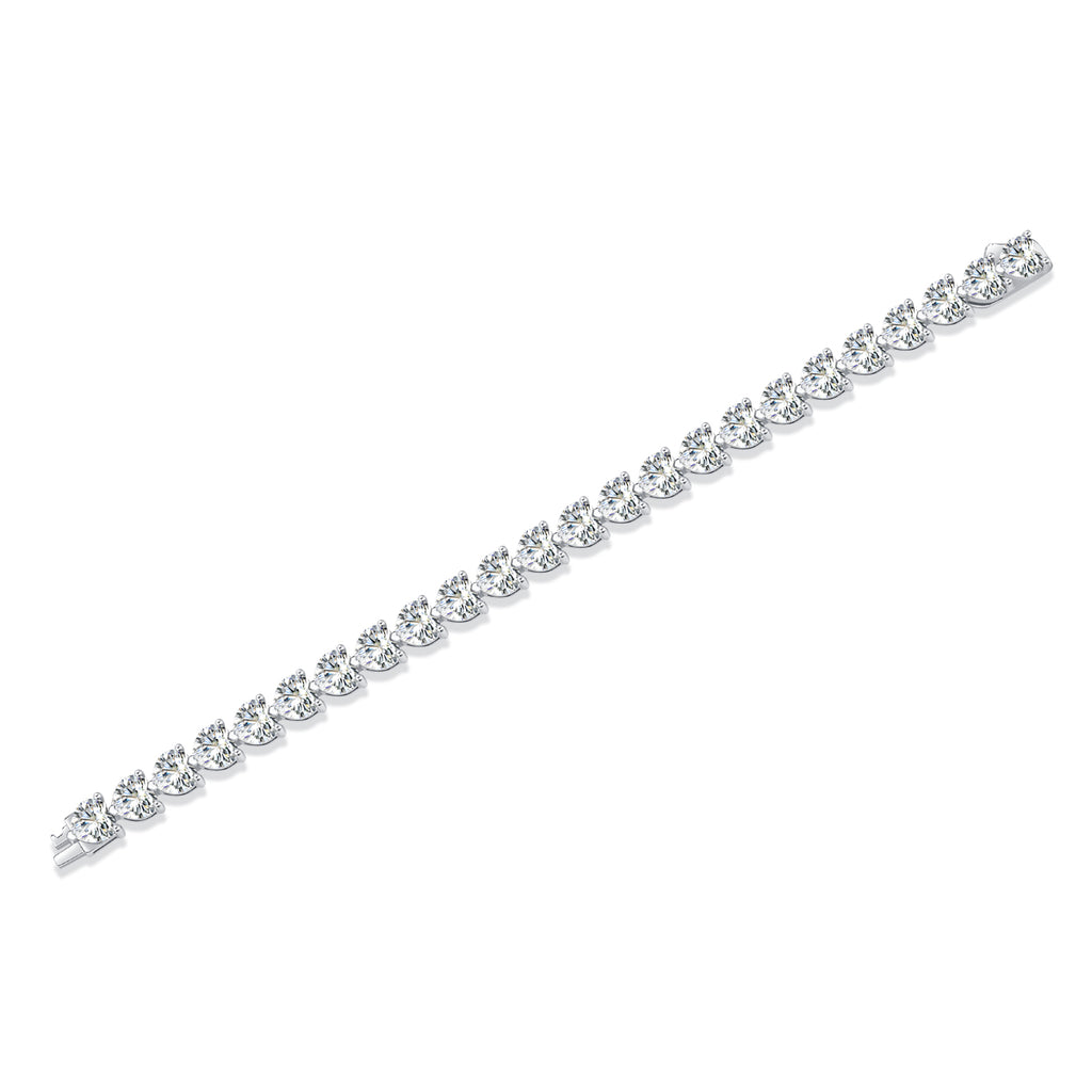 Bracelet Tennis Heart Moissanite VVS – S925