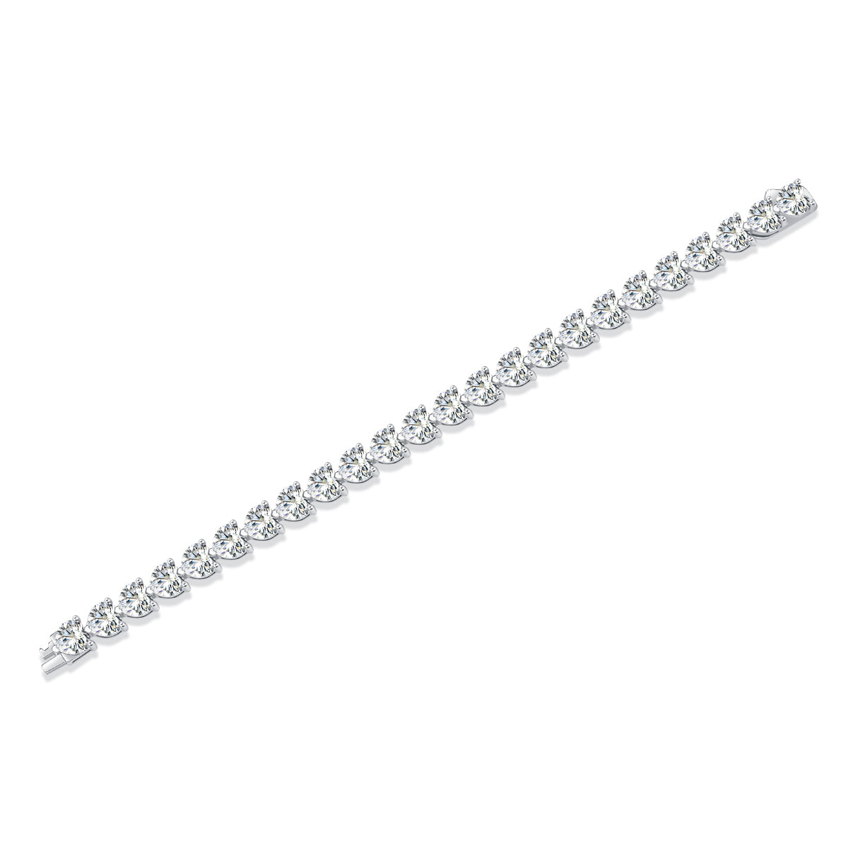 Bracelet Tennis Heart Moissanite VVS – S925