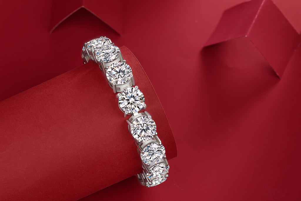 Bracelet Tennis Round Moissanite VVS – S925