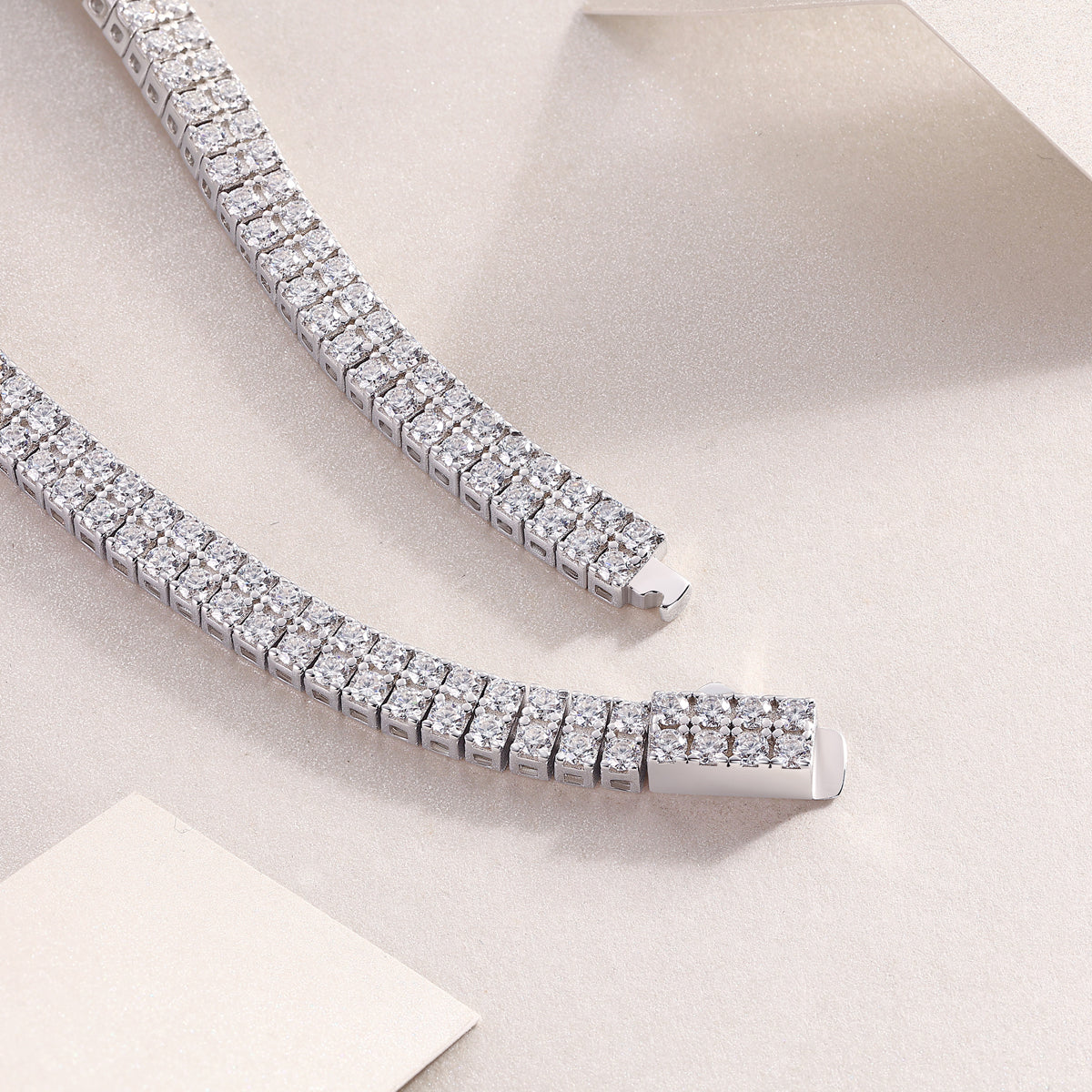 Bracelet Tennis Double Row Moissanite VVS – S925