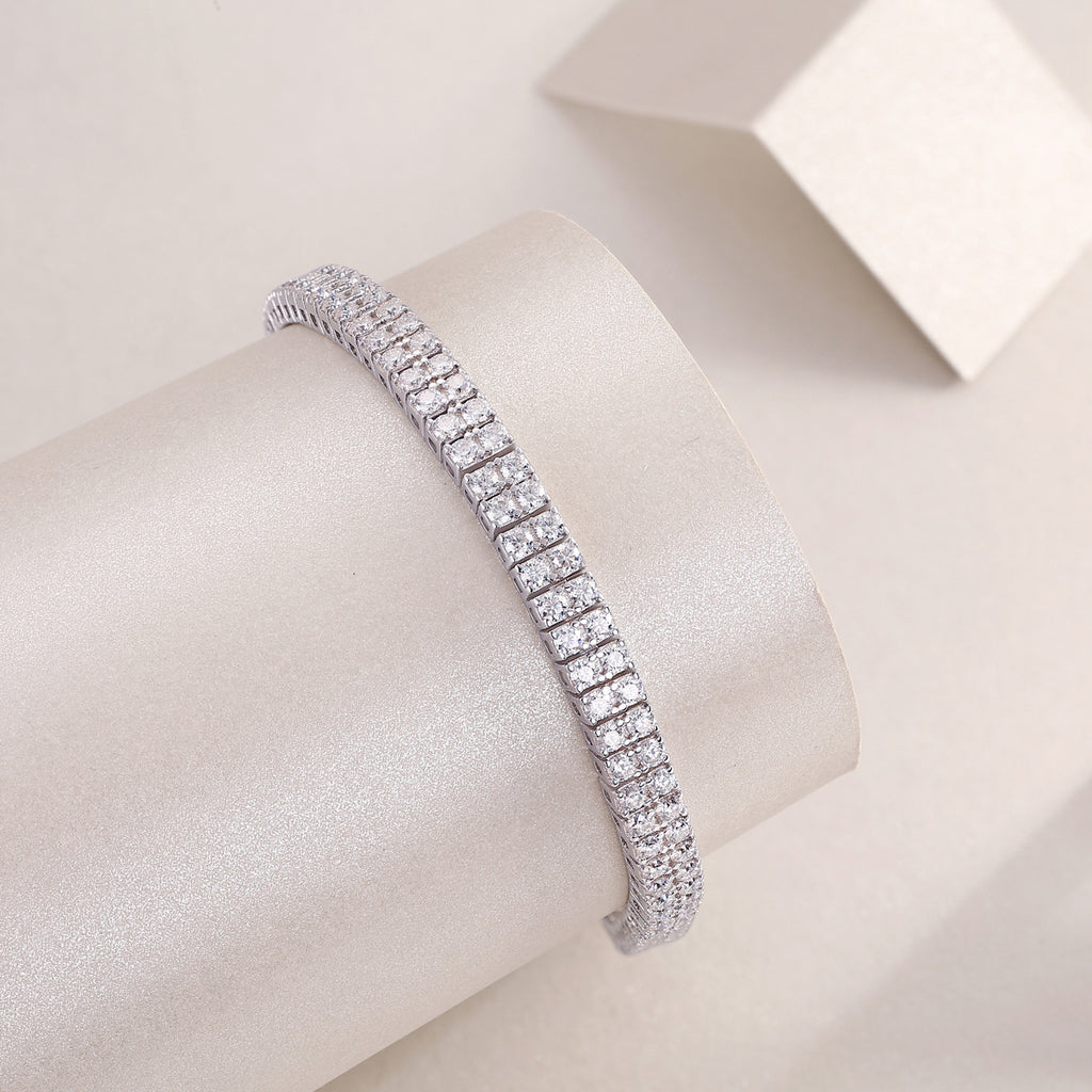 Bracelet Tennis Double Row Moissanite VVS – S925