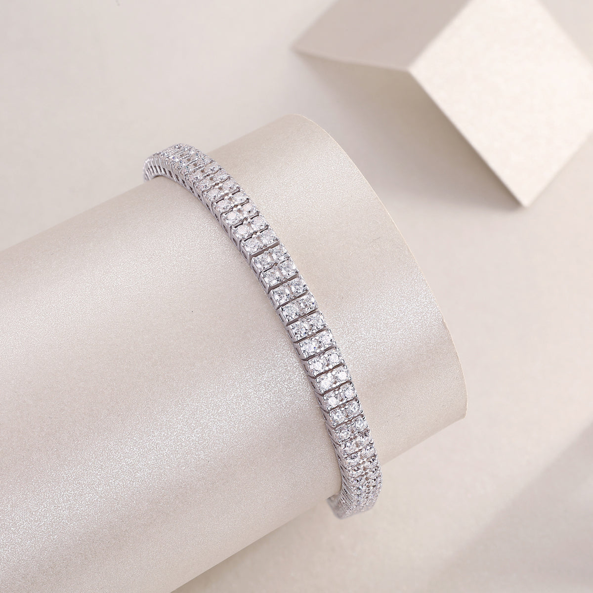 Bracelet Tennis Double Row Moissanite VVS – S925