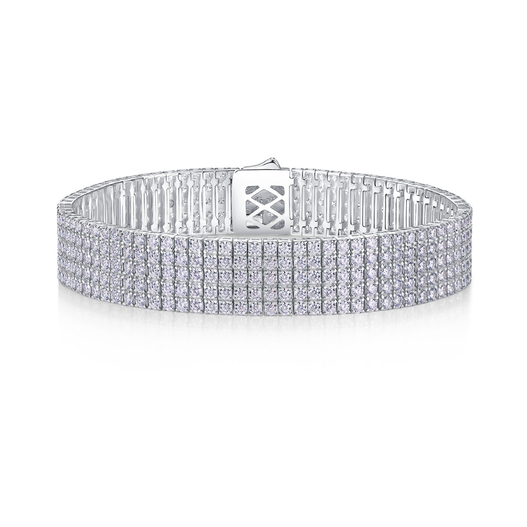 Bracelet Tennis Six Row Moissanite VVS – S925
