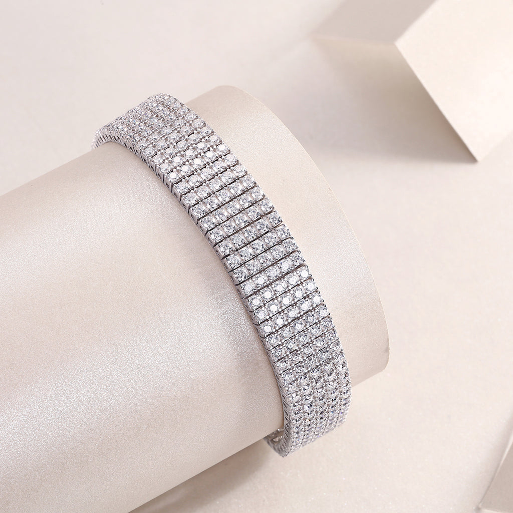 Bracelet Tennis Six Row Moissanite VVS – S925