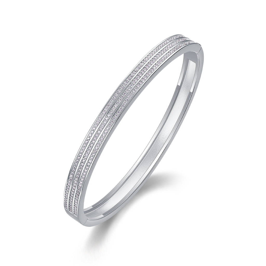 Bracelet Triple Row Pavé Moissanite VVS – S925