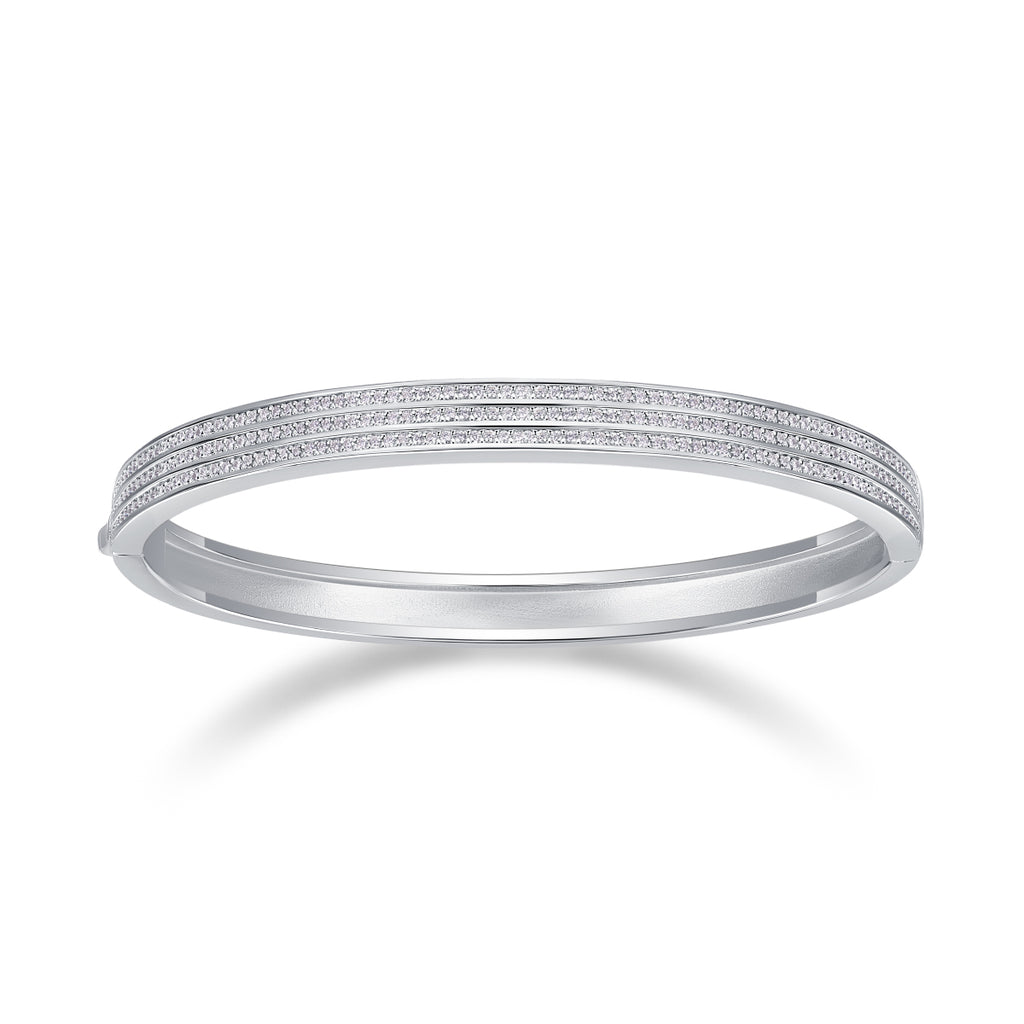 Bracelet Triple Row Pavé Moissanite VVS – S925