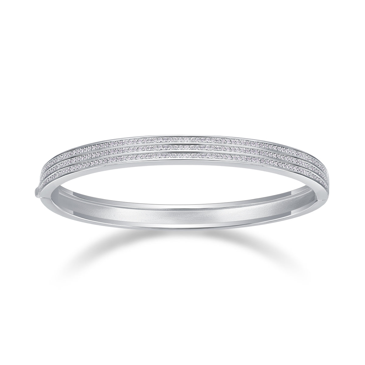 Bracelet Triple Row Pavé Moissanite VVS – S925